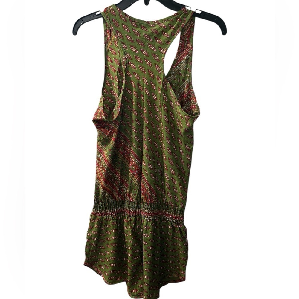 Karma Highway Paisley Floral Racerback Smocked Waist Romper - Picture 3 of 4